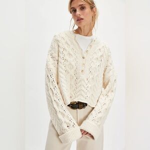 Free people Polly Cable-Knit Sweater